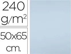 Papier cartonne liderpapel 50x65cm 240gr coloris bleu paquet 25 feuilles