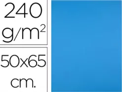 Papier cartonne liderpapel 50x65cm 240gr coloris turquoise paquet 25 feuilles