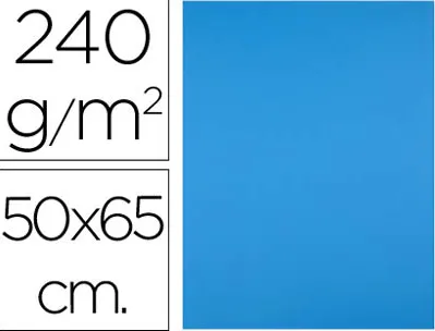 Papier cartonne liderpapel 50x65cm 240gr coloris turquoise paquet 25 feuilles