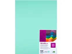 Papier cartonne liderpapel 50x65cm 180gr coloris vert paquet 25 feuilles