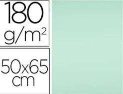 Papier cartonne liderpapel 50x65cm 180gr coloris vert paquet 25 feuilles