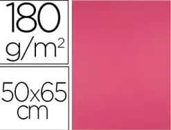 Papier cartonne liderpapel 50x65cm 180gr coloris fuchsia paquet 25 feuilles