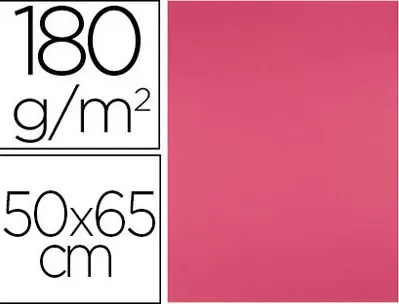 Papier cartonne liderpapel 50x65cm 180gr coloris fuchsia paquet 25 feuilles