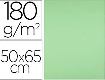 Papier cartonne liderpapel 50x65cm 180gr coloris vert pistache