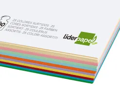 Papier cartonne liderpapel a4 180gr coloris assortis paquet 100 feuilles
