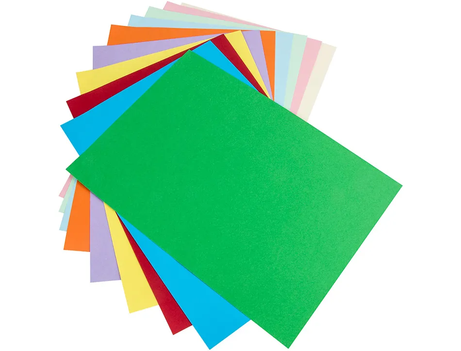 Papier cartonne liderpapel a4 180gr coloris assortis paquet 100 feuilles