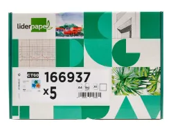 Papier cartonne liderpapel a4 180gr coloris blanc paquet 25+5 feuilles