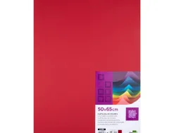 Papier cartonne liderpapel 50x65cm 240gr coloris rouge noel paquet 25 feuilles