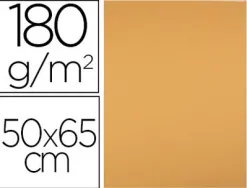 Papier cartonne liderpapel 50x65cm 180gr coloris noisette paquet 25 feuilles