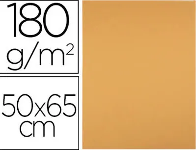 Papier cartonne liderpapel 50x65cm 180gr coloris noisette paquet 25 feuilles
