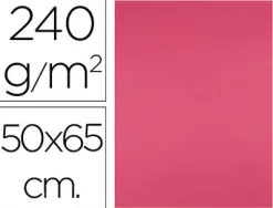 Papier cartonne liderpapel 50x65cm 240gr coloris fuchsia paquet 25 feuilles
