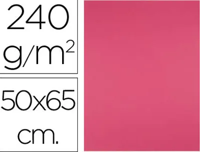 Papier cartonne liderpapel 50x65cm 240gr coloris fuchsia paquet 25 feuilles