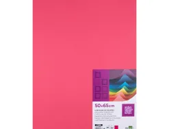 Papier cartonne liderpapel 50x65cm 240gr coloris fuchsia paquet 25 feuilles
