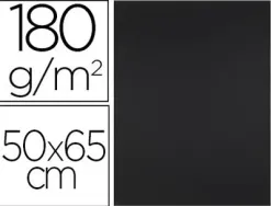 Papier cartonne liderpapel 50x65cm 180gr coloris noir paquet 25 feuilles