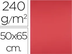 Papier cartonne liderpapel 50x65cm 240gr coloris rouge paquet 25 feuilles