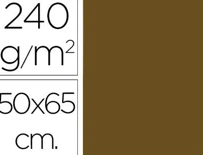 Papier cartonne liderpapel 50x65cm 240gr coloris marron clair