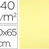 Papier cartonne liderpapel 50x65cm 240gr coloris jaune paquet 25 feuilles
