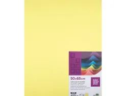 Papier cartonne liderpapel 50x65cm 240gr coloris jaune paquet 25 feuilles