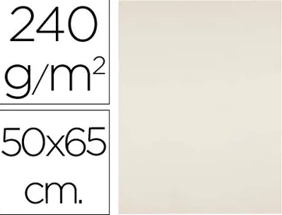 Papier cartonne liderpapel 50x65cm 240gr coloris creme paquet 25 feuilles