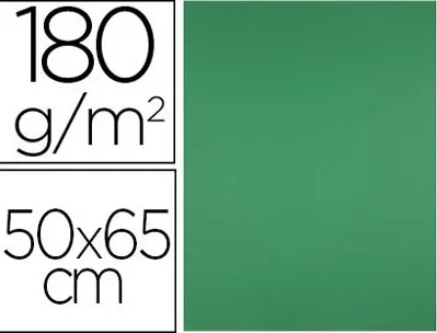 Papier cartonne liderpapel 50x65cm 180gr coloris vert noel paquet 25 feuilles