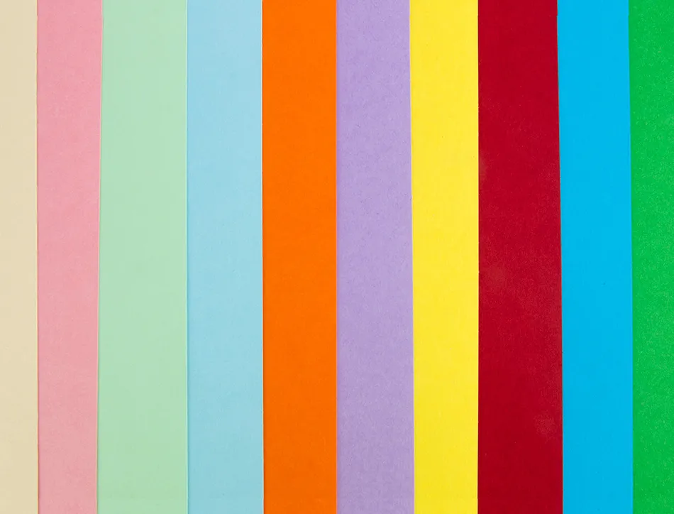 Papier cartonne liderpapel 50x65cm 180gr coloris assortis paquet 10 feuilles