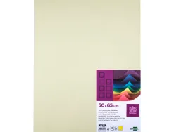 Papier cartonne liderpapel 50x65cm 180gr coloris jaune paquet 25 feuilles