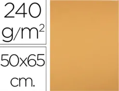 Papier cartonne liderpapel 50x65cm 240gr coloris noisette paquet 25 feuilles