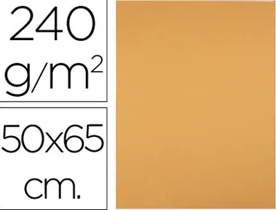 Papier cartonne liderpapel 50x65cm 240gr coloris noisette paquet 25 feuilles
