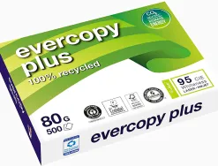 Papier clairefontaine blanc 100% recycle multifonction evercopy a4 80g/m2 blancheur 95 cie