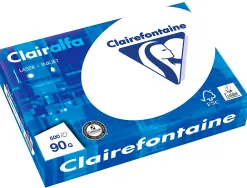 Papier clairefontaine clairalfa extra blanc a4 90g/m2 blancheur 170 opacité 93 rigidité 135 toucher satiné 500 feuilles