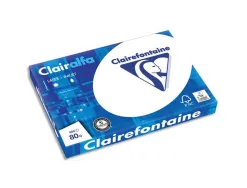 Papier clairefontaine clairalfa extra blanc a3 80g/m2 blancheur 170 opacité 93 rigidité 135 500 feuilles
