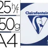 Papier clairefontaine clairalfa extra blanc a4 250g/m2 blancheur 170 opacité 93 rigidité 135 toucher satiné 125 feuilles