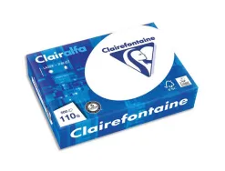 Papier clairefontaine clairalfa extra blanc a4 110g/m2 blancheur 170 opacité 93 rigidité 135 toucher satiné 500 feuilles