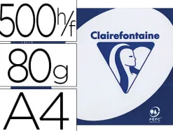 Papier clairefontaine clairalfa extra blanc a4 80g/m2 perforé blancheur 170 opacité 93 rigidité 135 500 feuilles
