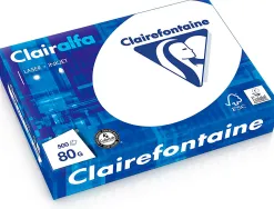 Papier clairefontaine clairalfa multifonction laser couleur haute qualite extra blanc a4 120g/m2 paquet 250