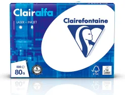 Papier clairefontaine clairalfa multifonction laser couleur haute qualite extra blanc a4 120g/m2 paquet 250