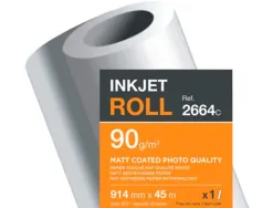 Papier clairefontaine couche brillant largeur 30mx914mm 190g application jet d'encre qualite photo bobine