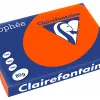 Papier clairefontaine multifonction laser couleur trophe a3 80g/m2 rouge cardinal parfaite opacite