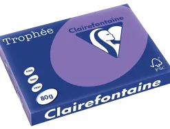 Papier clairefontaine multifonction laser couleur trophe a3 80g/m2 violine parfaite opacite paquet 500
