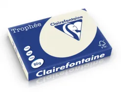 Papier clairefontaine multifonction laser couleur trophe a3 80g/m2 gris perle parfaite opacite paquet 500