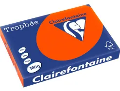 Papier clairefontaine multifonction laser couleur trophe a3 160g/m2 rouge parfaite opacite paquet 250