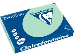 Papier clairefontaine multifonction laser couleur trophe a3 160g vert parfaite opacite paquet 250 feuilles