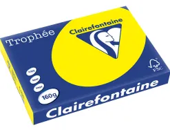 Papier clairefontaine multifonction laser couleur trophe a3 160g/m2 soleil parfaite opacite paquet 250