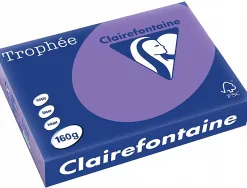 Papier clairefontaine multifonction laser couleur trophe a4 160g/m2violine parfaite opacite paquet 250
