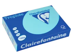 Papier clairefontaine multifonction laser couleur trophe a4 160g/m2 alizee bleu parfaite opacite paquet 250