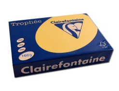 Papier clairefontaine multifonction couleur trophe a4 160g/m2bouton d'or parfaite opacite paquet 250