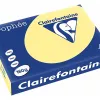 Papier clairefontaine multifonction laser couleur trophe a4 160g/m2 jonquille parfaite opacite paquet 250