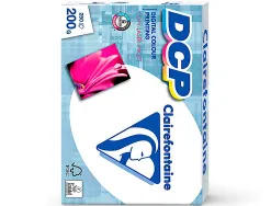 Papier clairefontaine multifonction laser couleur dcp a4 200g/m2 coloris blanc satine - ramette de 250