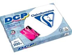 Papier clairefontaine multifonction laser couleur dcp a4 200g/m2 coloris blanc satine - ramette de 250