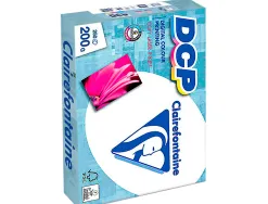 Papier clairefontaine multifonction laser couleur dcp a4 200g/m2 coloris blanc satine - ramette de 250